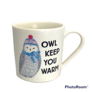 👠 Ceramic Indigo mug “Owl Keep You Warm”